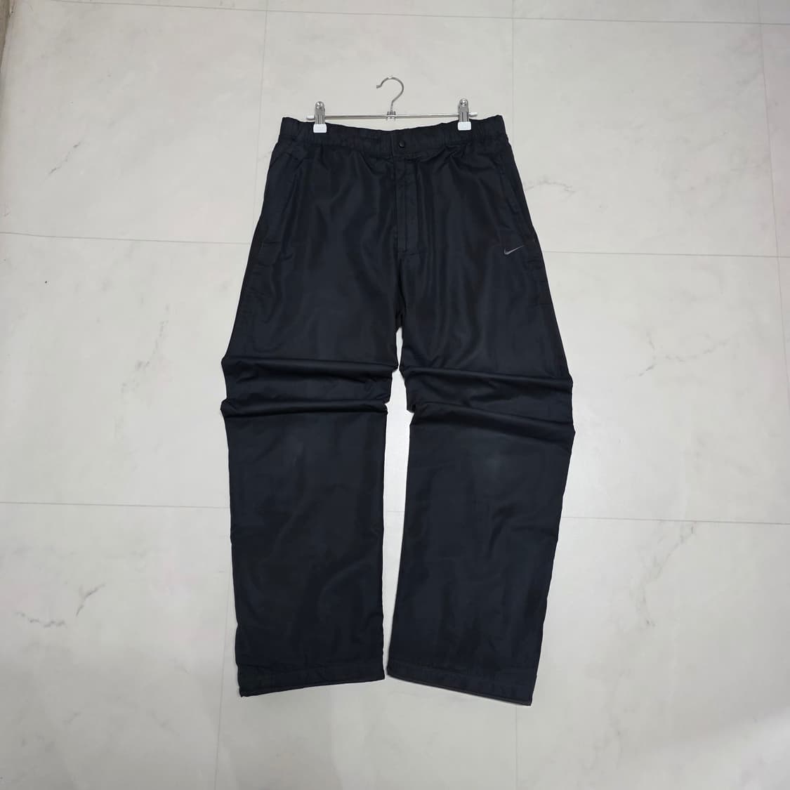 L) 00s 나이키 올드스쿨 스트링 트랙팬츠 블랙 상품이미지1