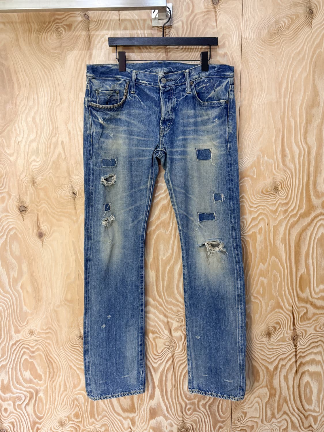 히스테릭 글래머 크러쉬 데님 리페어 팬츠 상품이미지1