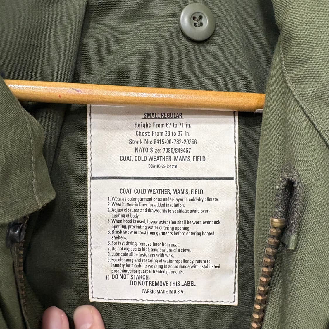 미군 2세대 M-65 필드자켓 상품이미지3