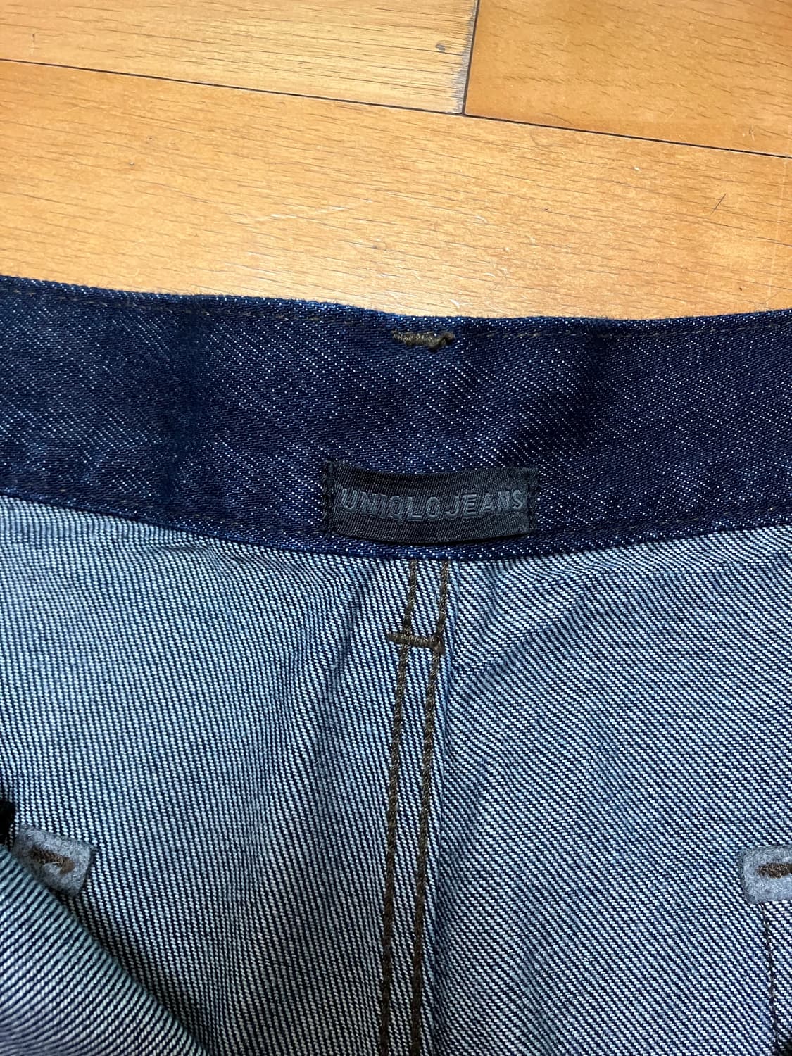 유니클로 와이드테이퍼드진 XL 진청 상품이미지3