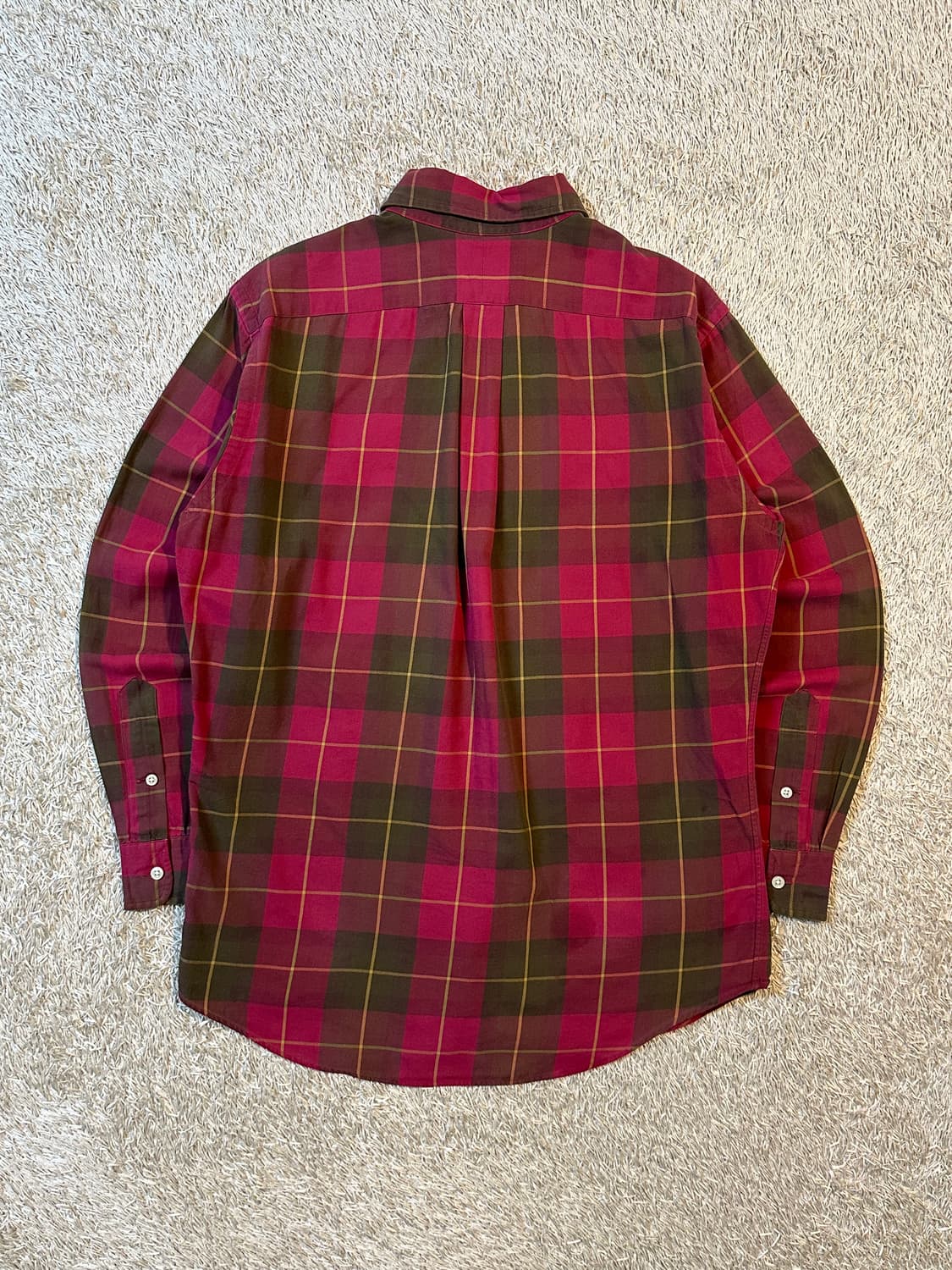 폴로 랄프로렌 커스텀핏 카키포니 코튼 체크셔츠 상품이미지3