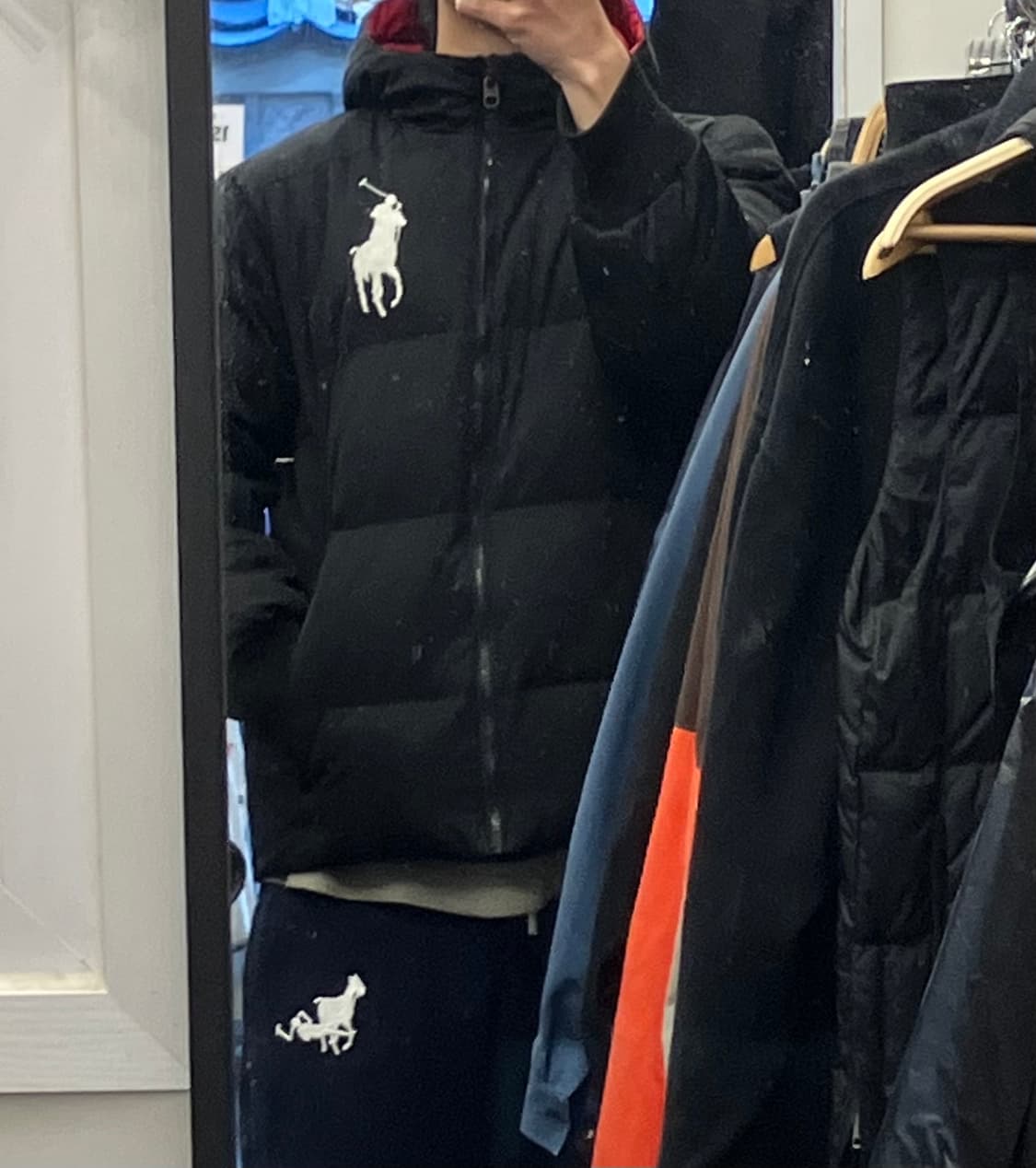 폴로 00s 빅포니로고 패딩 블랙 상품이미지1