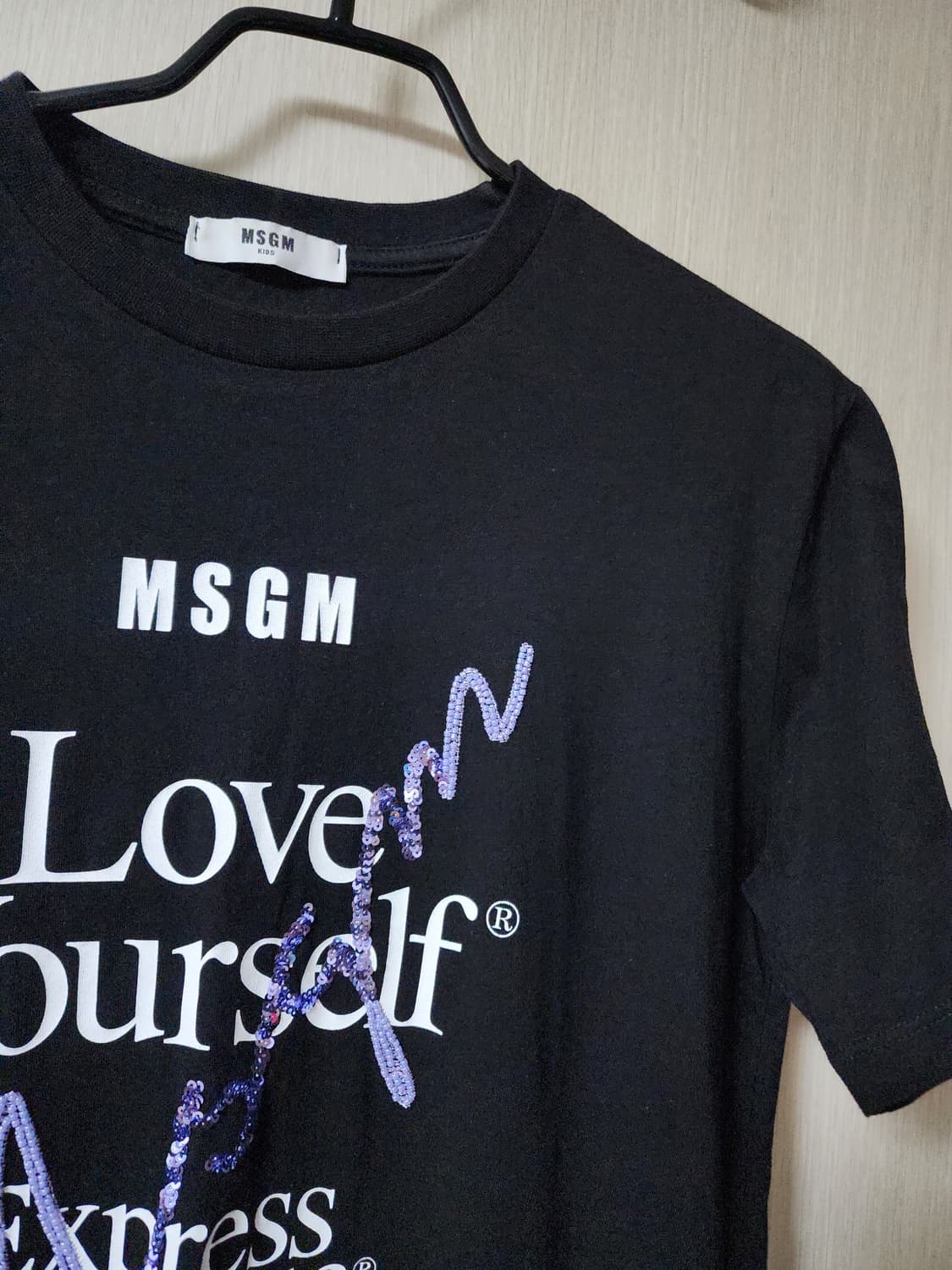 (정품) msgm 스팽글 티셔츠 반팔 (14세) 55 여성 상품이미지4
