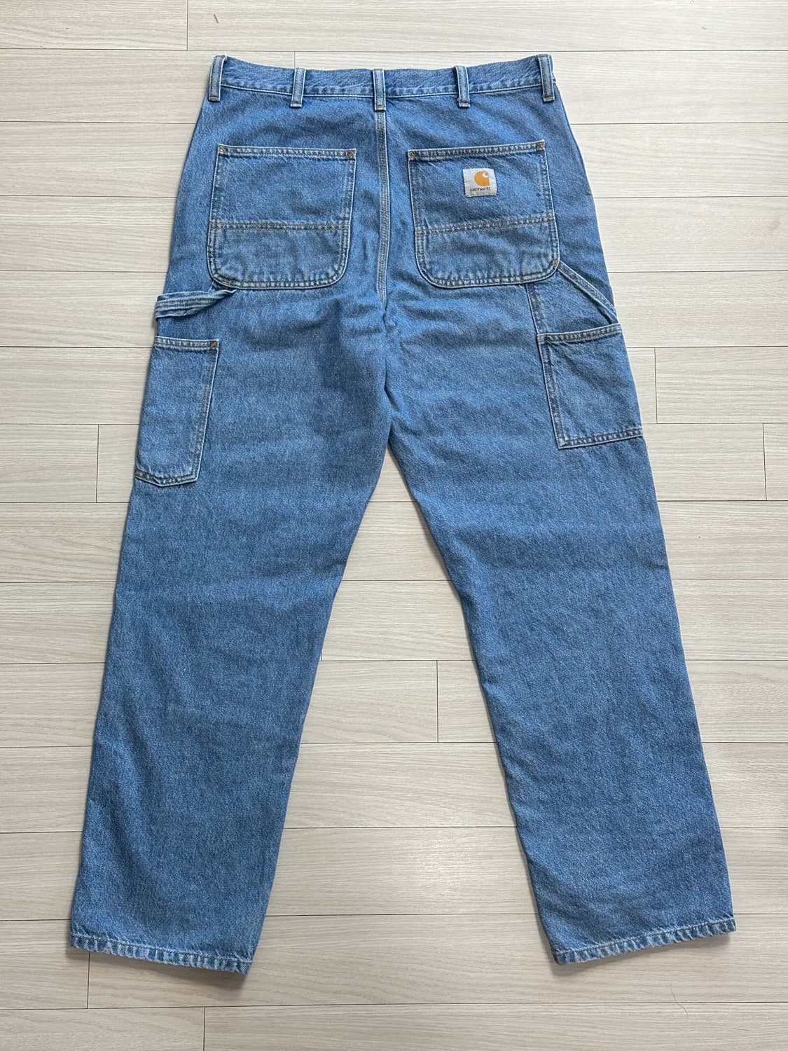 칼하트 더블니 팬츠 W31XL32 미드 블루 상품이미지2