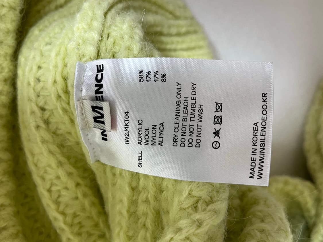 인사일런스 알파카 크롭 니트 판매 상품이미지6