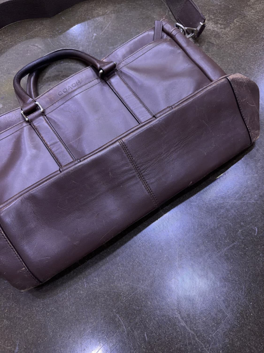 코치 렉싱턴 브라운 레더 가죽 서류 토트 크로스백 상품이미지4