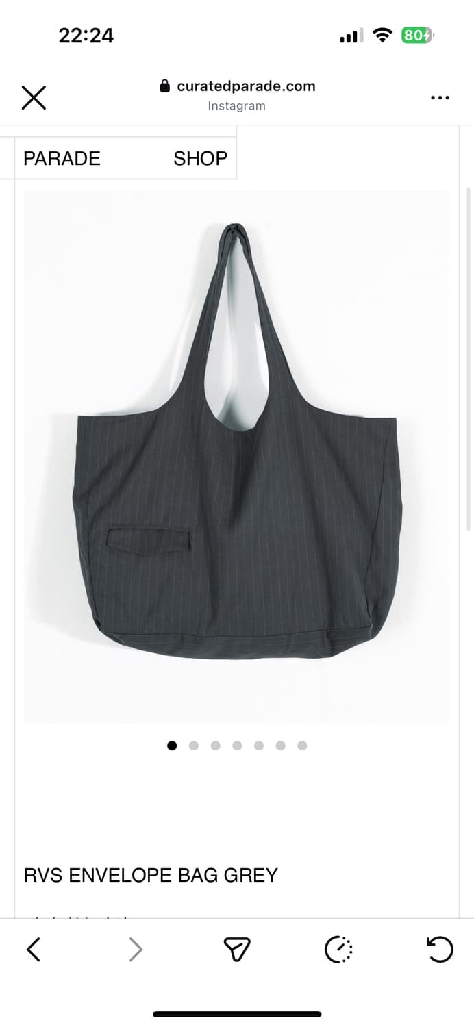 큐레이티드 퍼레이드 RVS ENVELOPE BAG GREY 상품이미지1