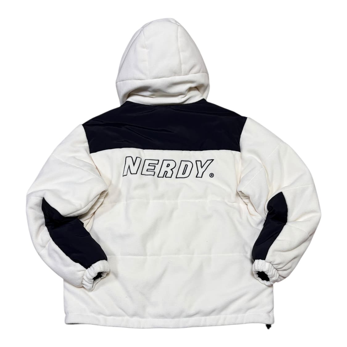 널디 플리스 블록 패디드 패딩 실측M 상품이미지1