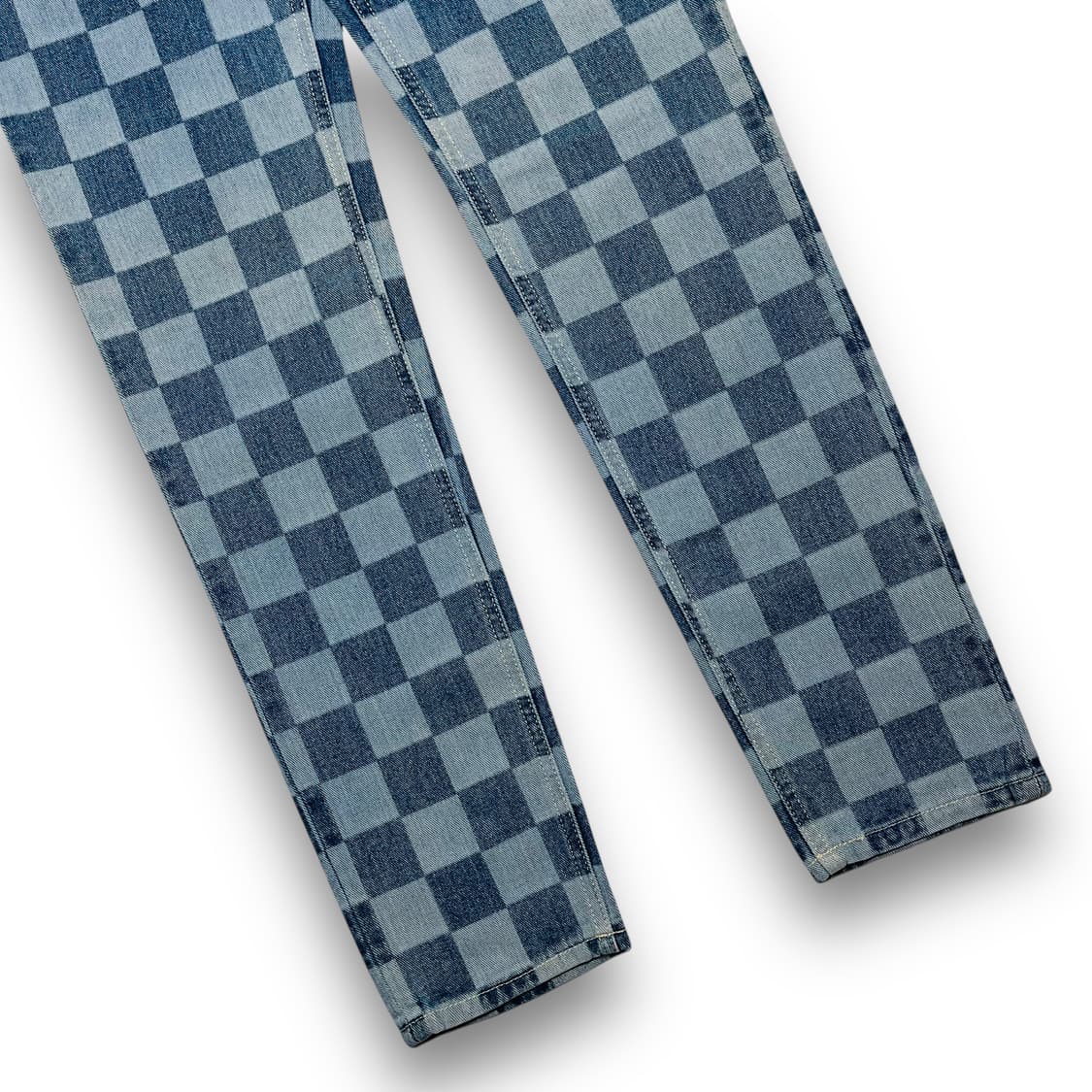 프레쉬 안티 유스 체크 패턴 새상품 데님 팬츠 상품이미지3