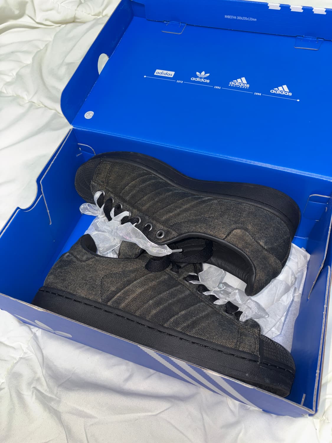 레이스 끈증정 250)아디다스 슈퍼스타 워시드 데님 상품이미지2