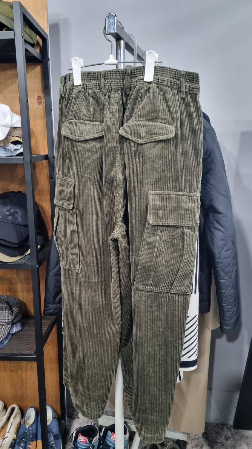 빔즈 제팬 남성용 골덴 카고 배기 와이드 턱 밴딩바지 32~33적당 상품이미지2