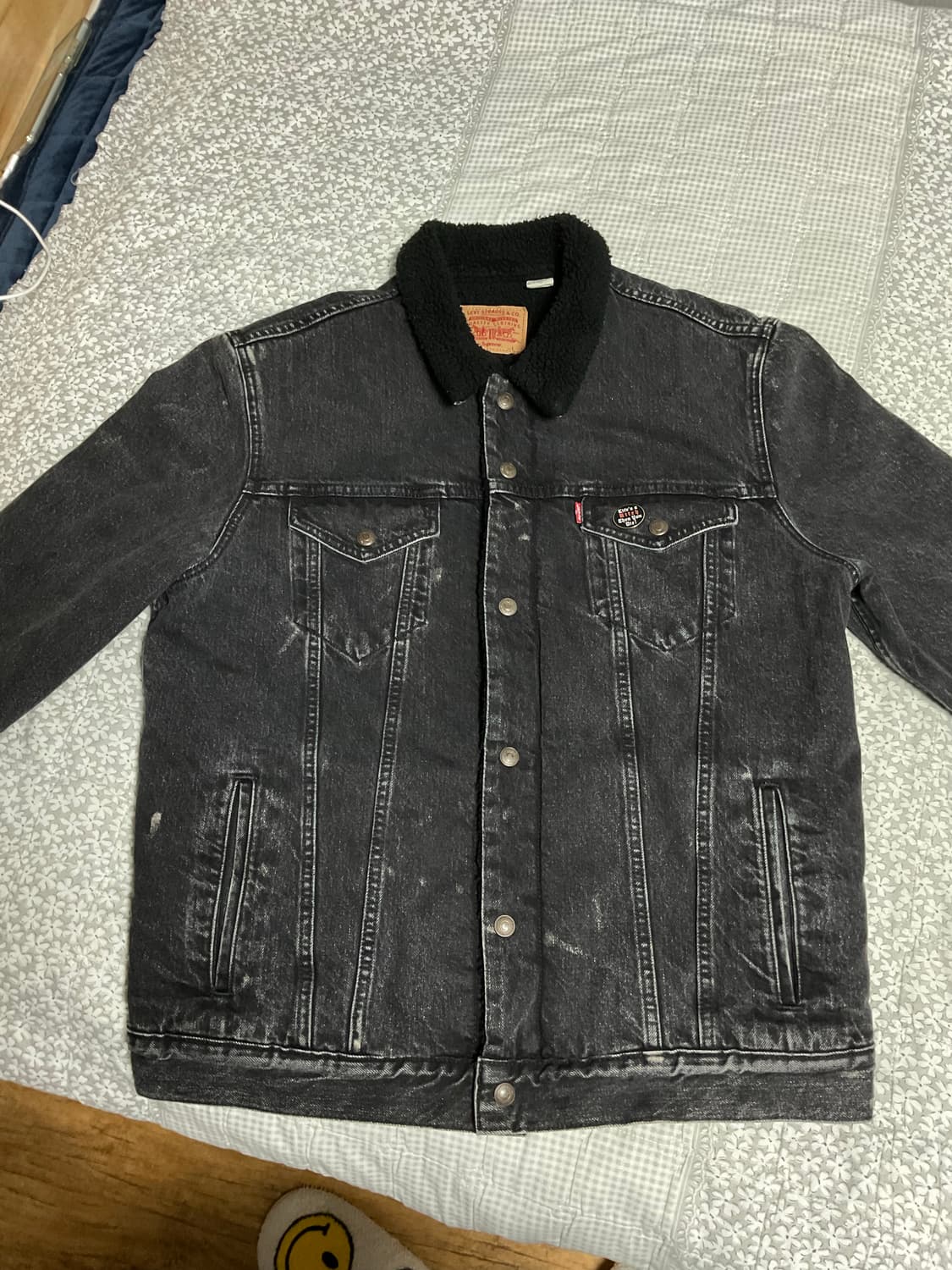 Fw16 리바이스 x 슈프림 쉐르파 트러커 자켓 M 상품이미지5