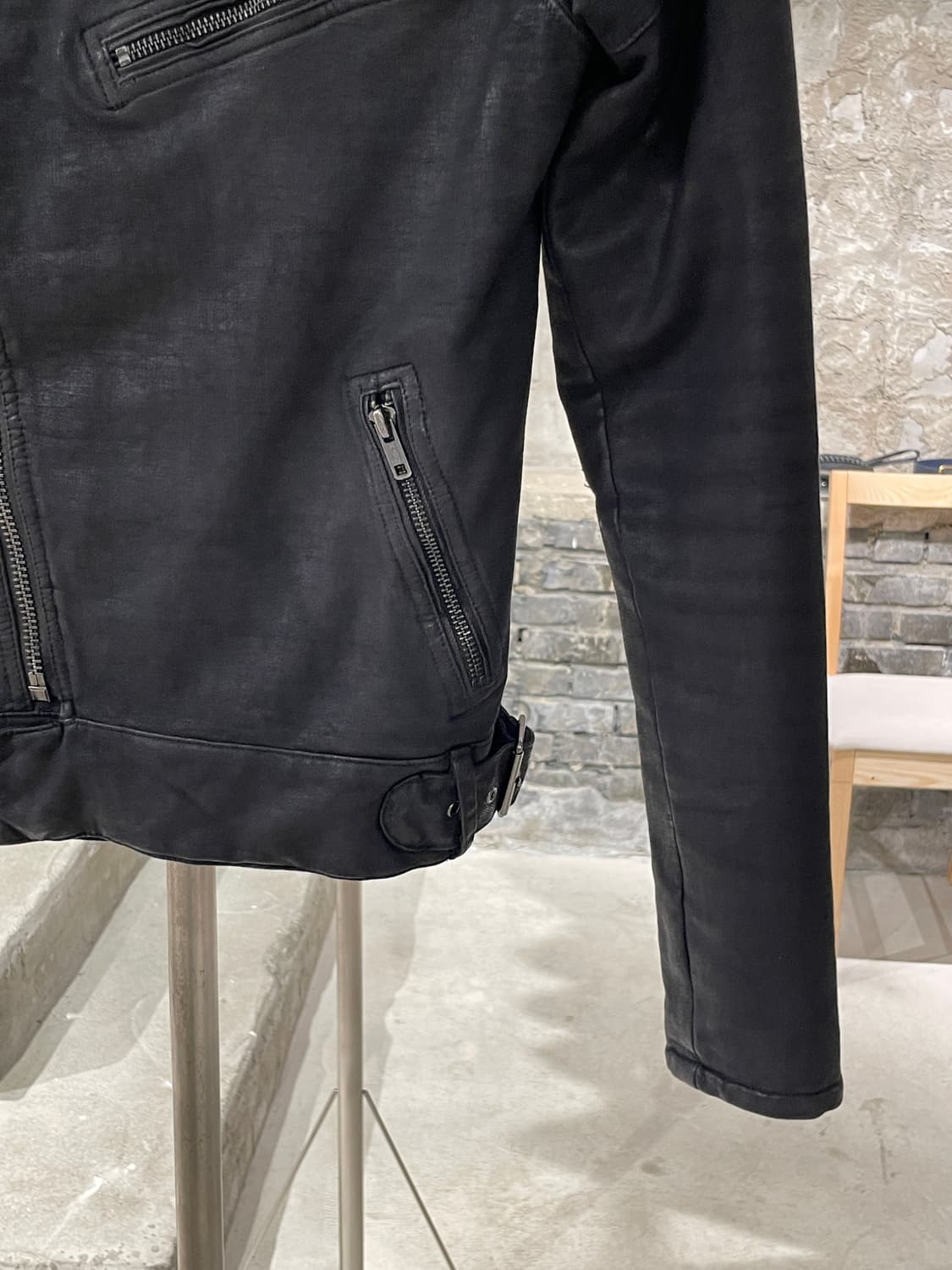 폴로 랄프로렌 블랙 폴리우레탄 라이더 자켓 상품이미지5