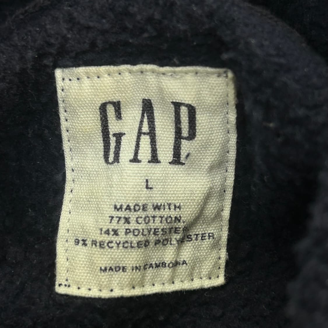 Gap 갭 그레이 로고 네이비 후드티 상품이미지5