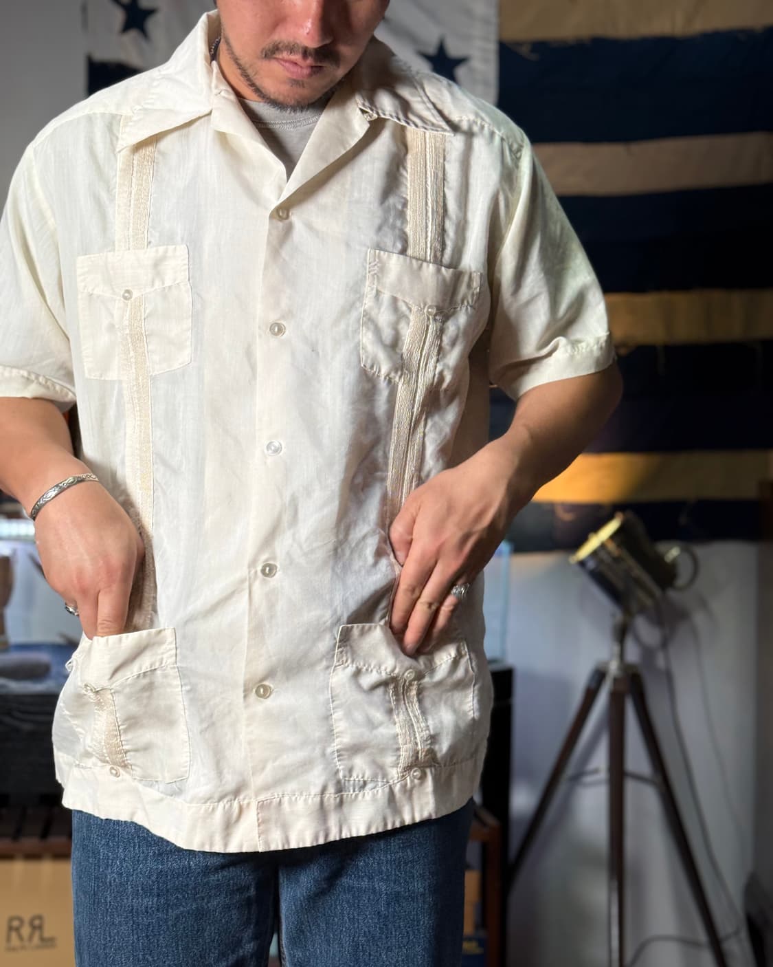 60-70's Tony Creacions 구아야베라 셔츠 42 상품이미지6