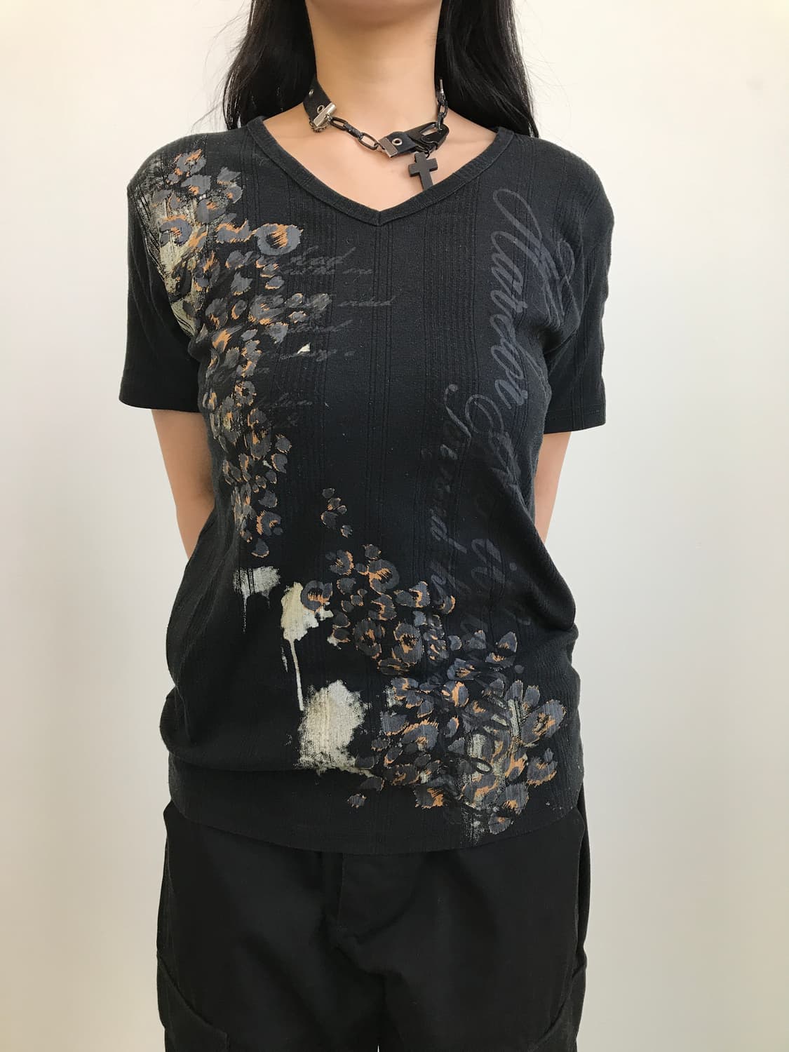 JPN Y2K Floral Graphic T shirt 상품이미지2