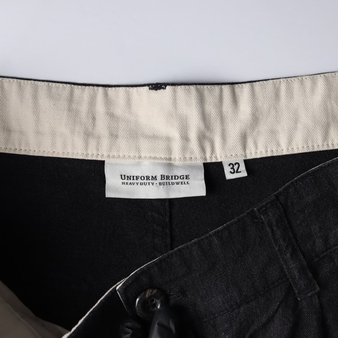유니폼브릿지 라미 텐셀 와이드 핀턱 슬랙스 블랙 32 상품이미지6