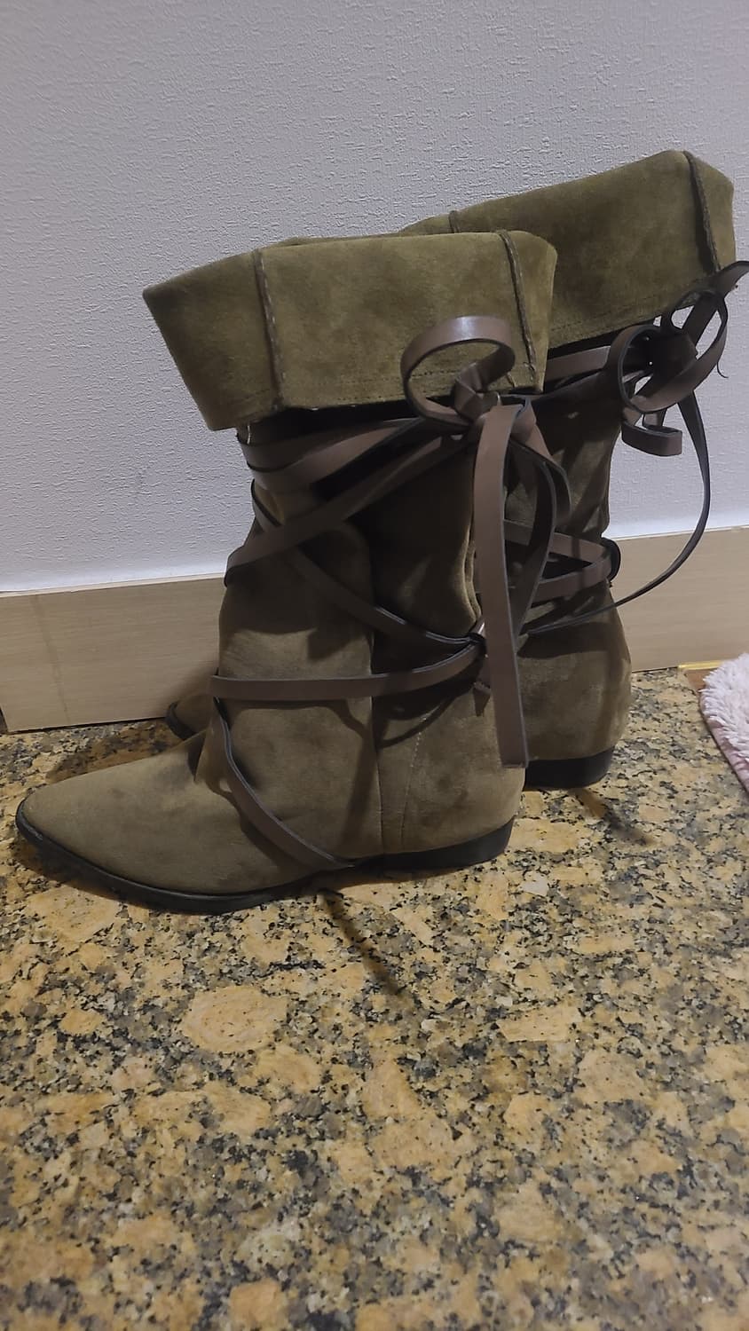 카키색 웨스턴 롱 부츠 상품이미지7