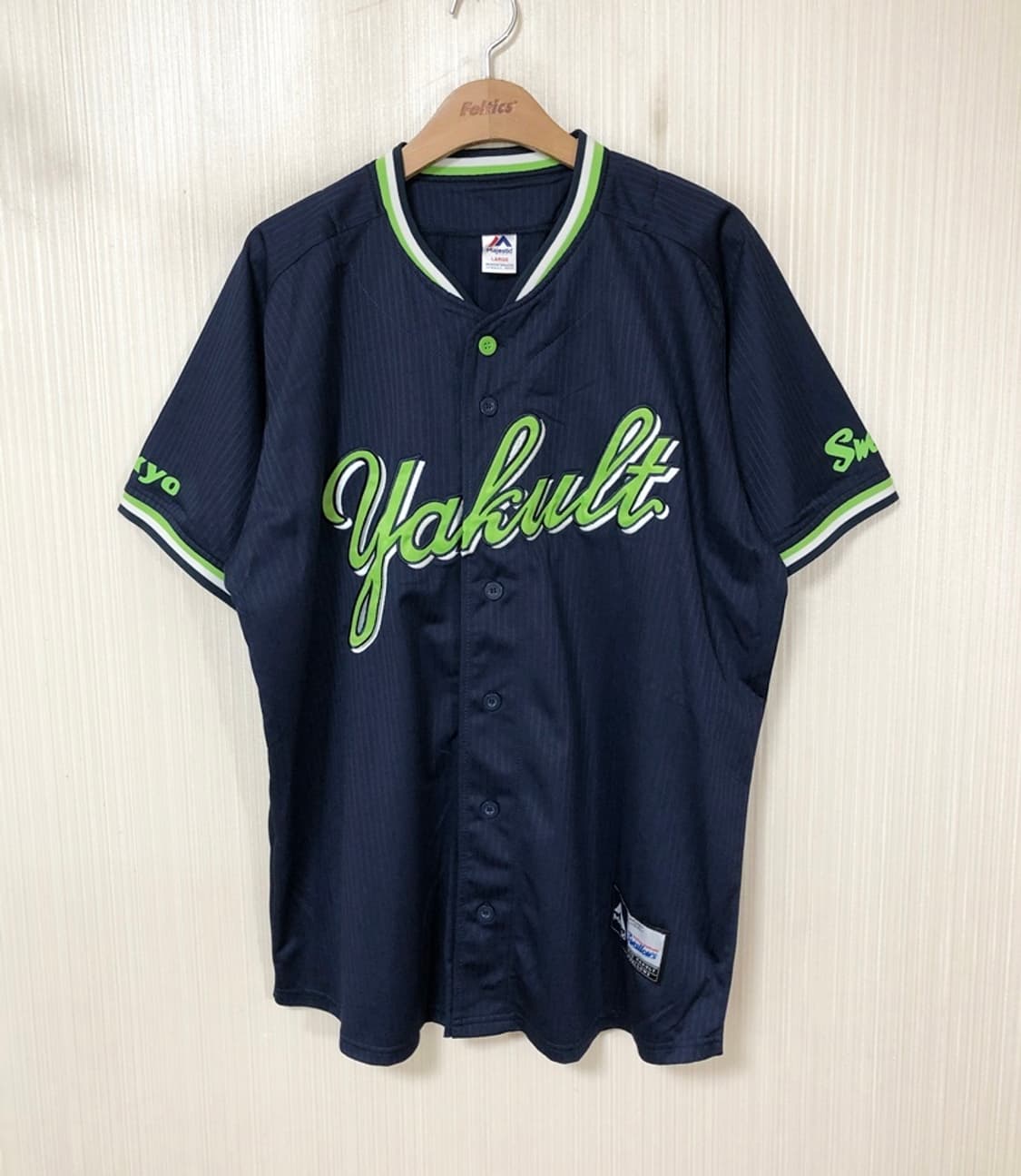 NPB 마제스틱 도쿄 야쿠르트 스왈로즈 원정유니폼/져지 L 상품이미지1