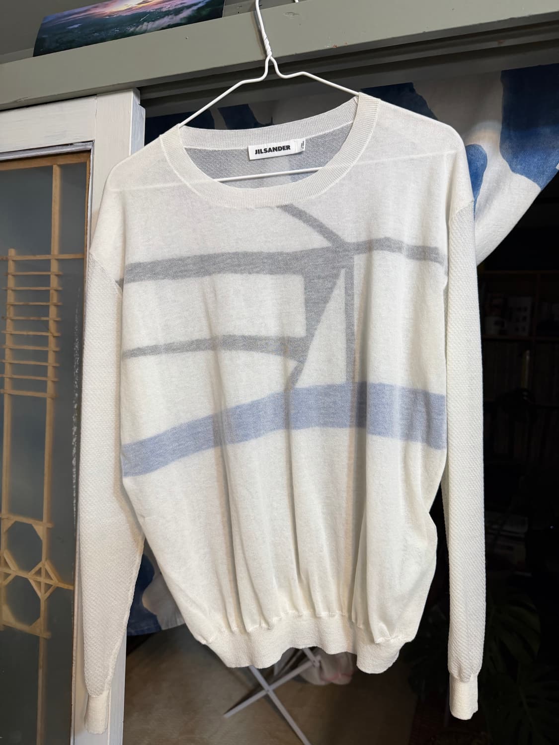 질샌더 JIL SANDER 화이트 패턴 니트 상품이미지1