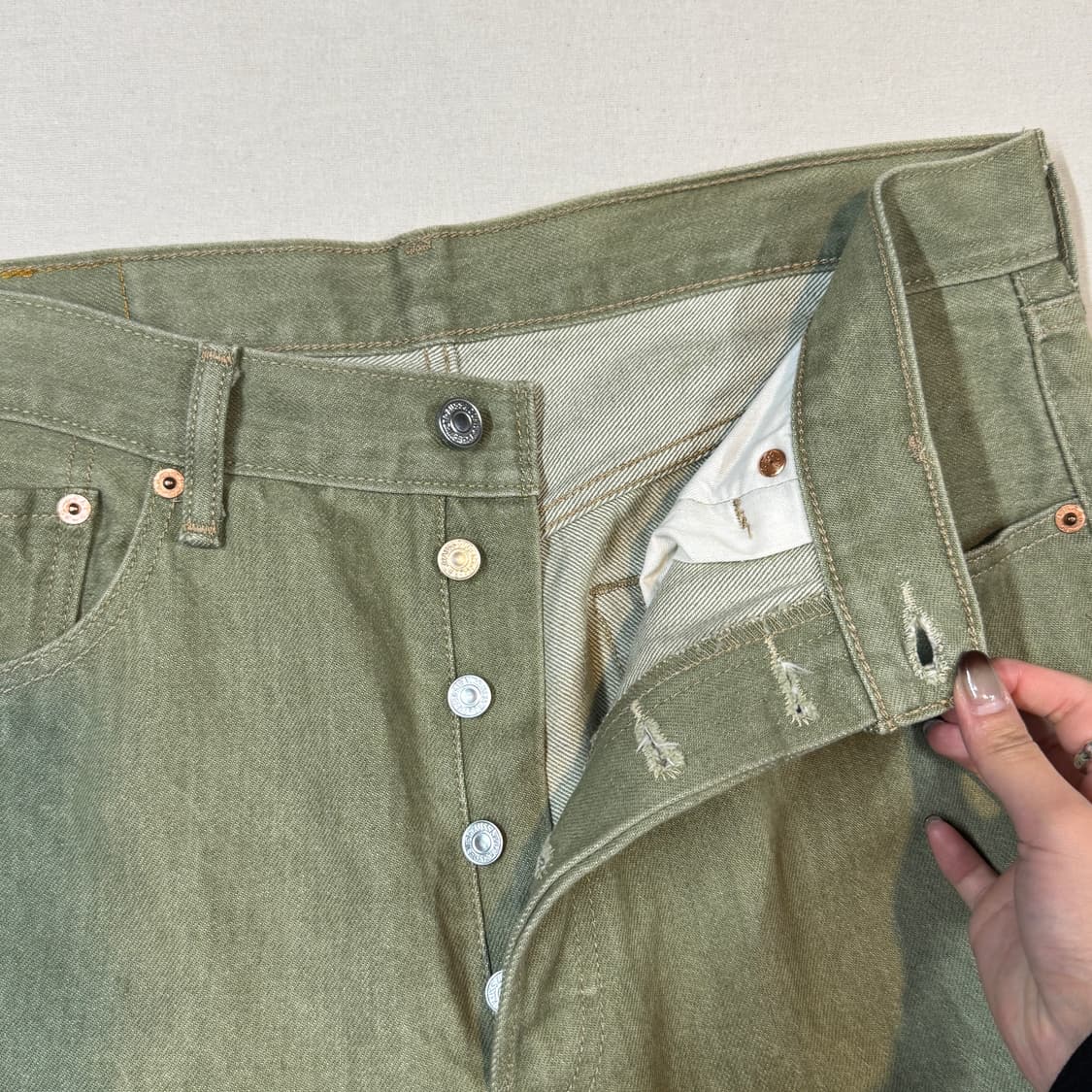 34inch) 리바이스 501 버튼플라이 리지드 데님 청바지 상품이미지7