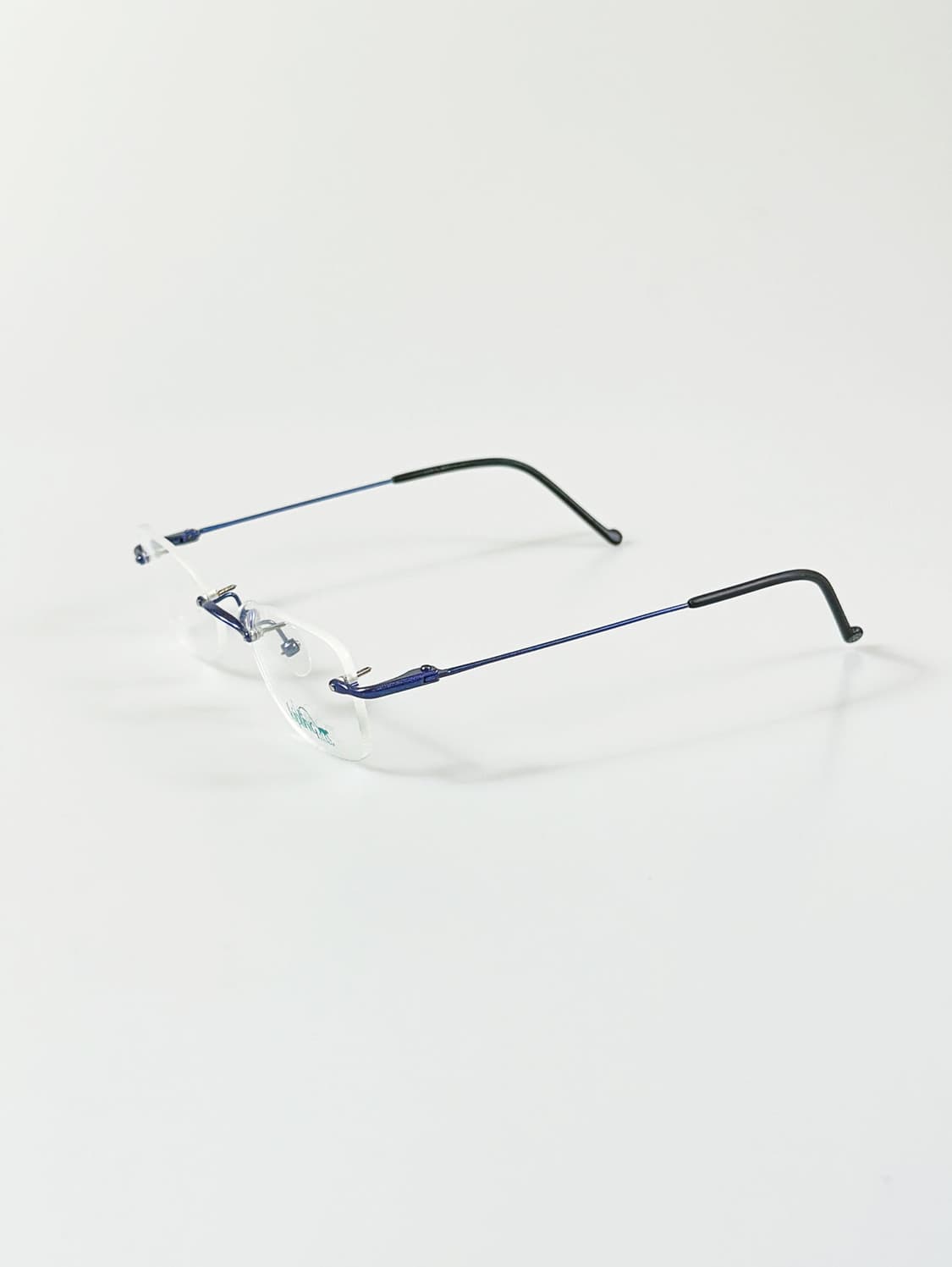 90s KIPLING 무테 스퀘어 블루 메탈 빈티지 안경 상품이미지3