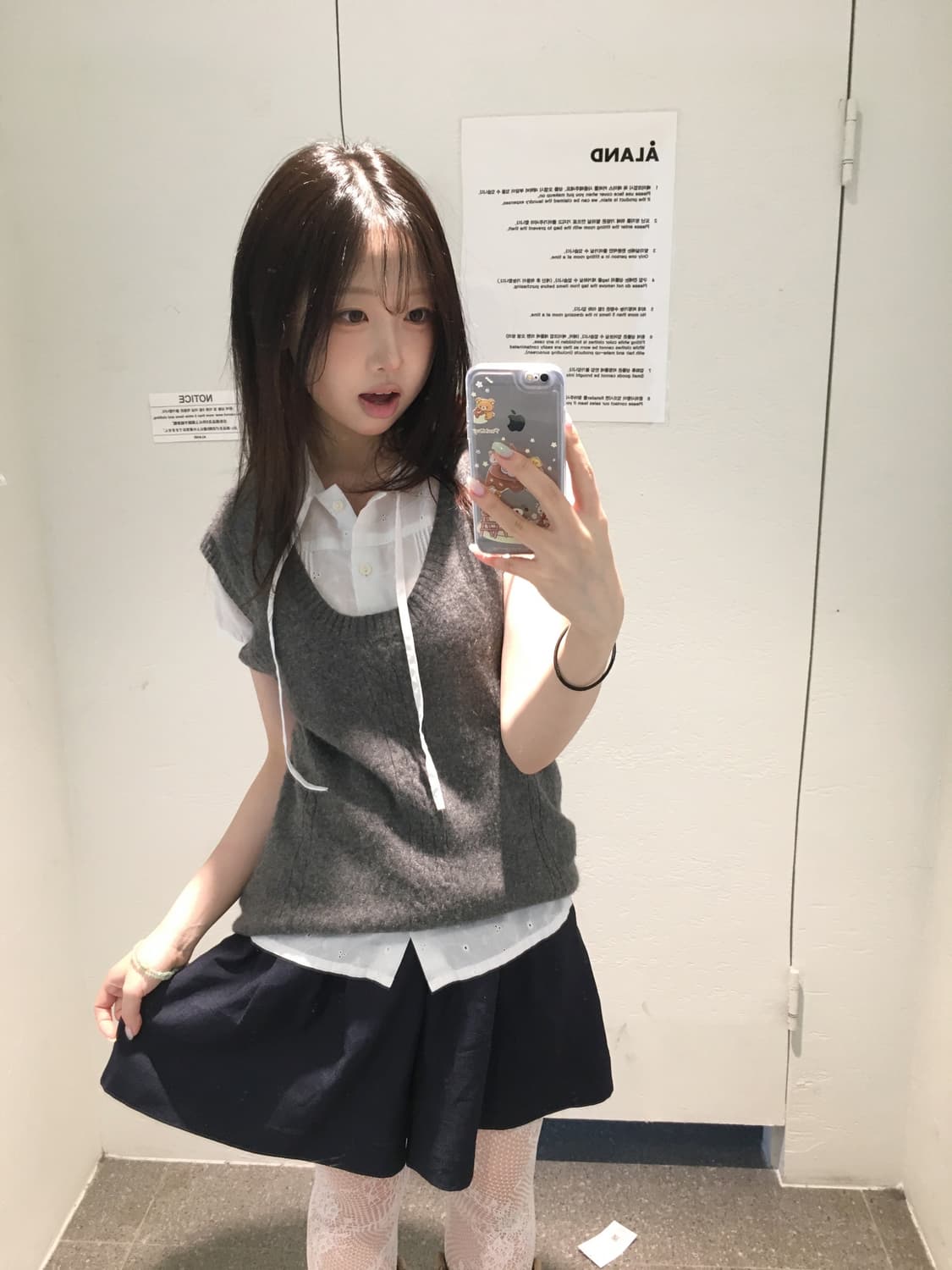 빈티지 네이비 도트 니혼진 코디세트 상품이미지4