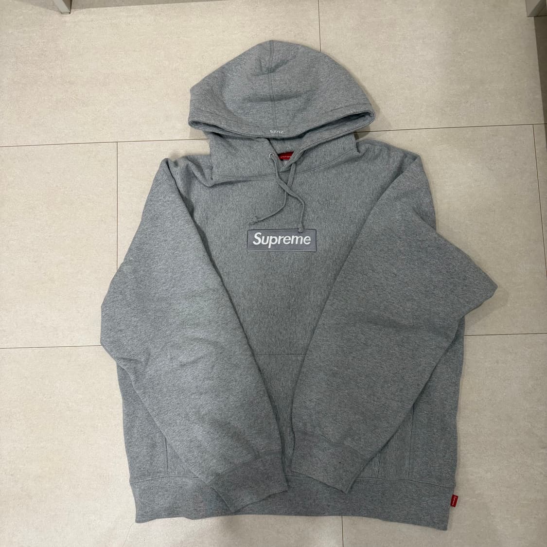 [L] 슈프림 24fw 박스로고 후드 헤더 그레이 상품이미지1