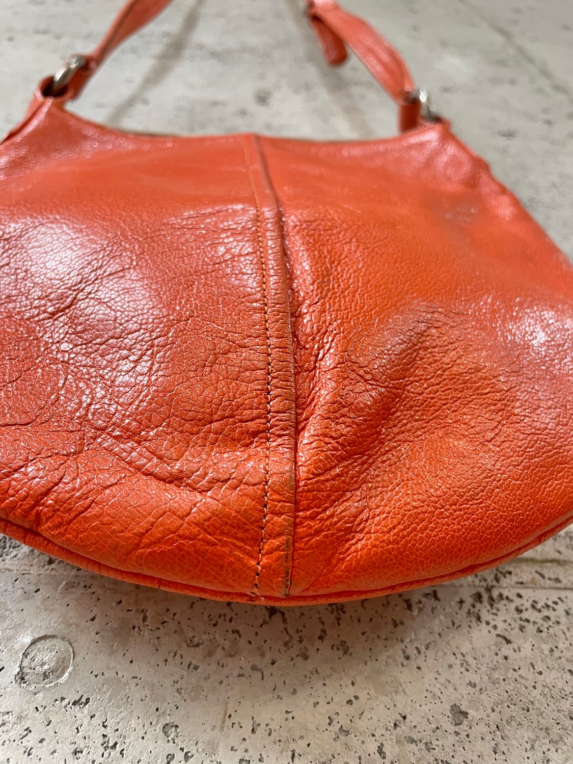 90s Courréges 꾸레쥬 소가죽 로고 미니백 상품이미지6