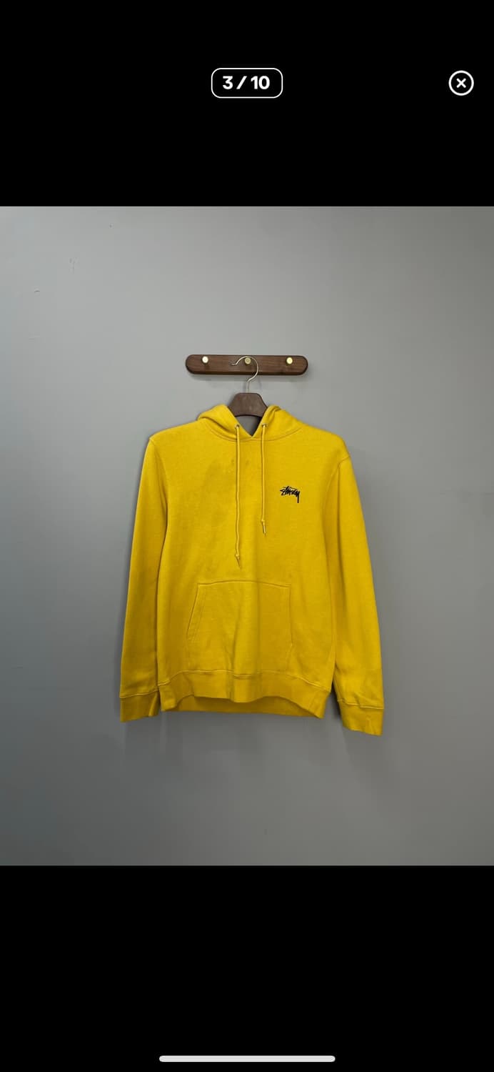 스투시 다이아몬드 자수 옐로우 후드티 A3008 상품이미지3