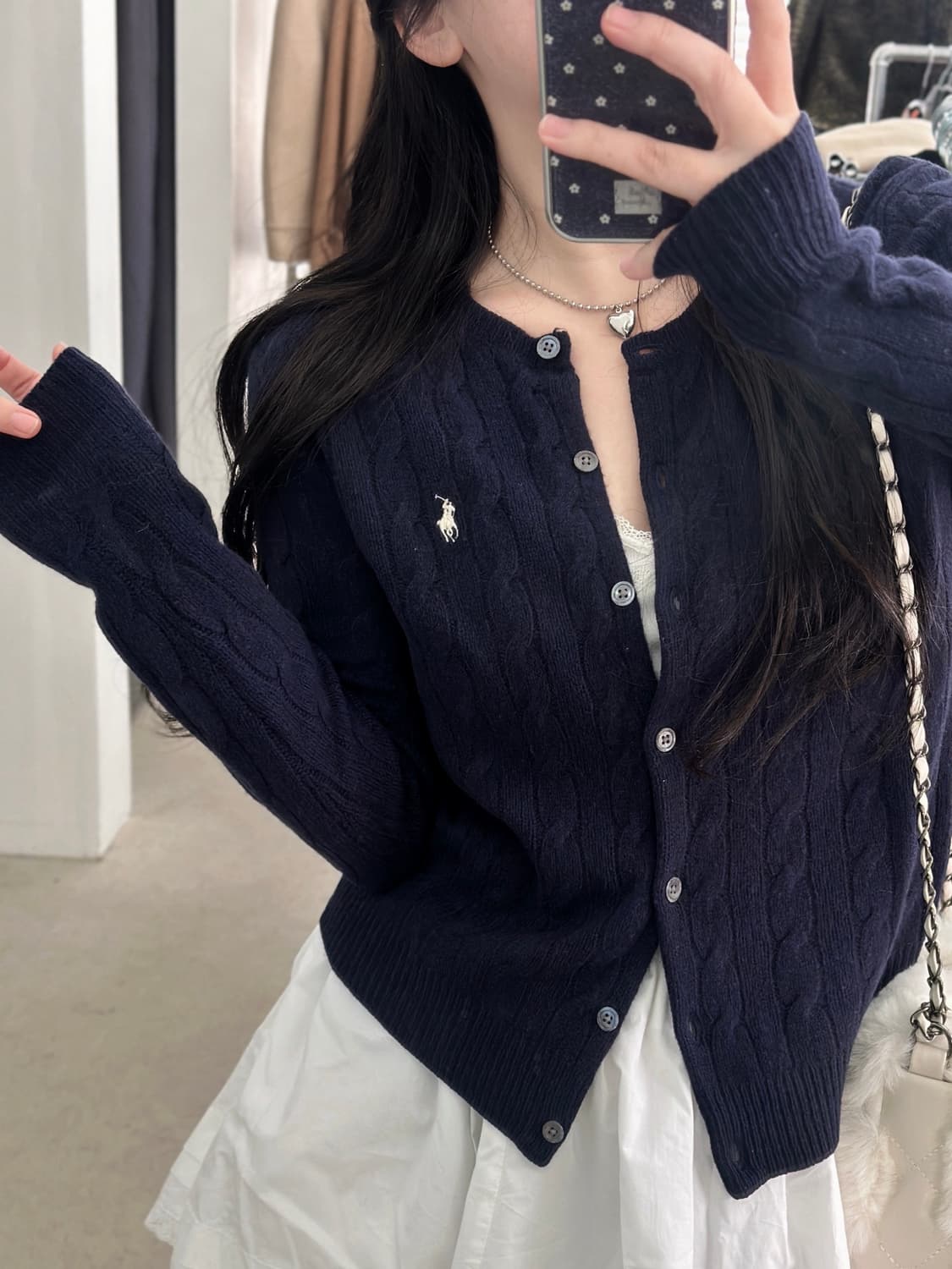 폴로 랄프로렌 울 캐시미어 케이블 니트 가디건  상품이미지2