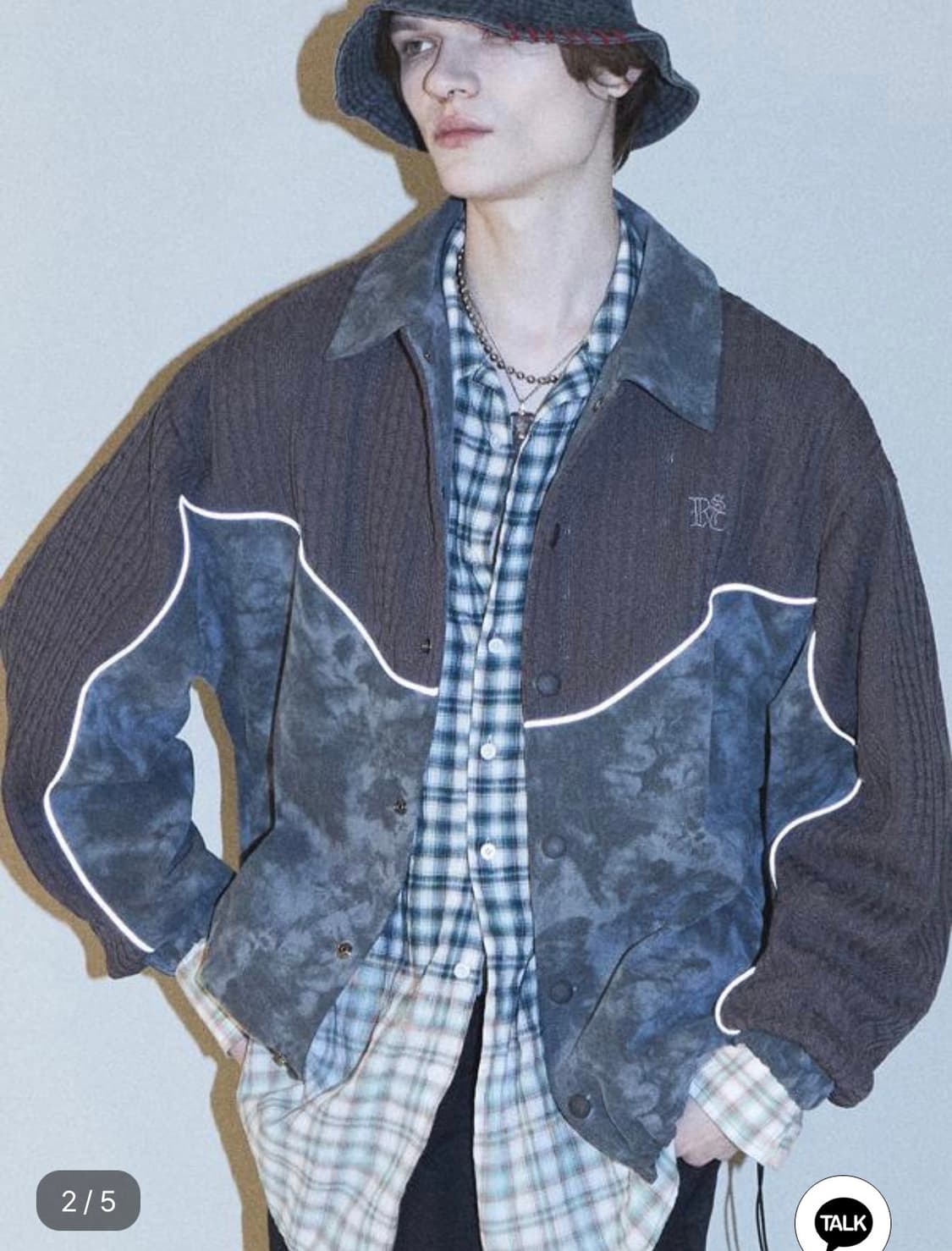 RSSC KNIT & DYED DENIM JACKET - CH/BR 상품이미지2