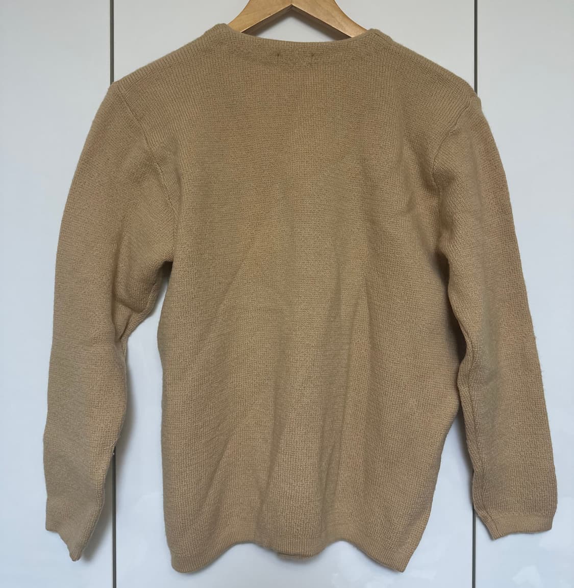 Smilly 베이지색 울100가디건 상품이미지4