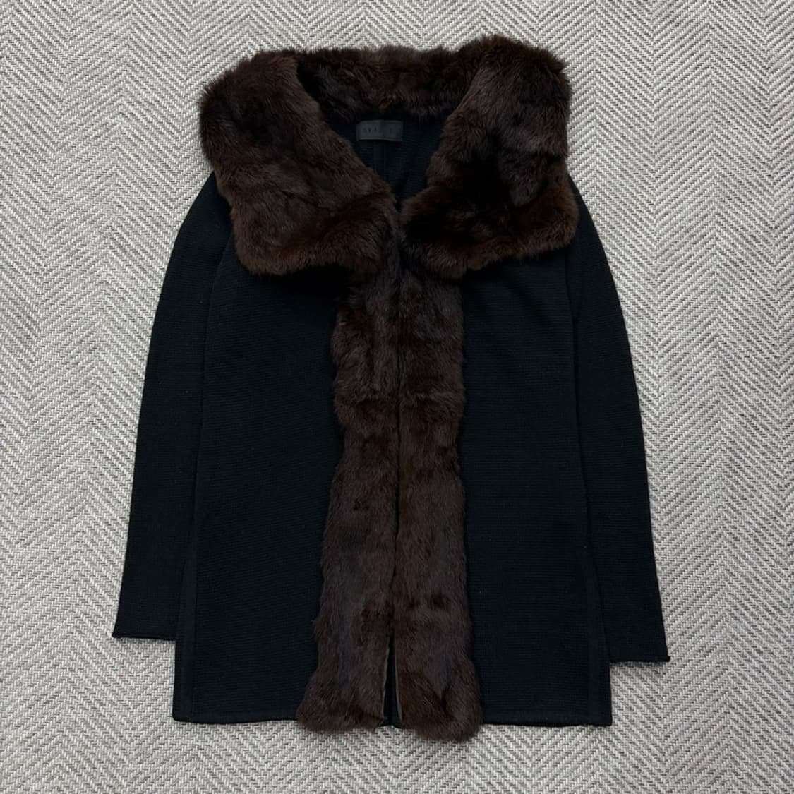 마인 울블렌드 퍼 후드 가디건 v2528 상품이미지1