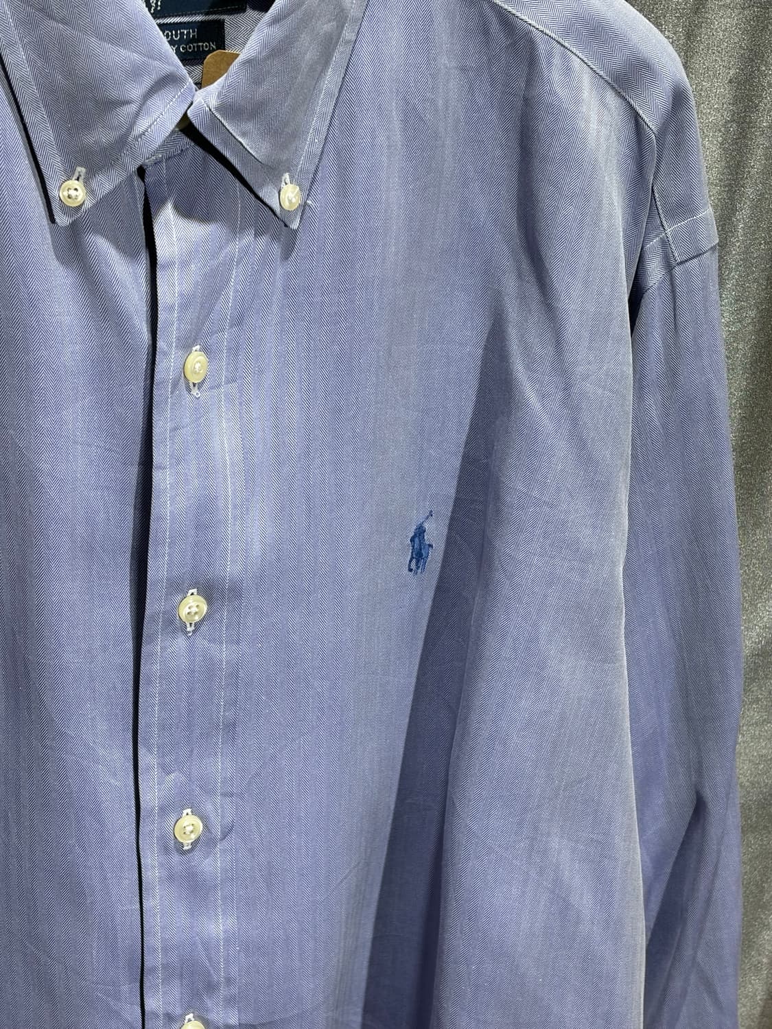 XXL 폴로랄프로렌 YARMOUTH 라이트퍼플 투플리 코튼 셔츠 상품이미지4