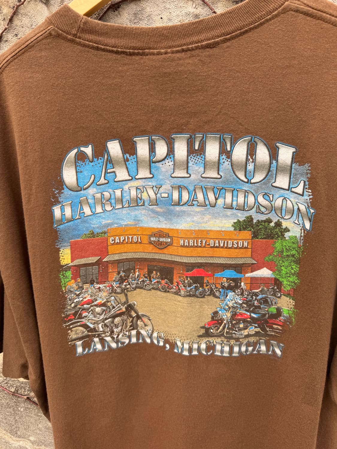 할리데이비슨 빈티지 2013 핀업걸 프린팅 반팔 티셔츠 2XL 상품이미지4