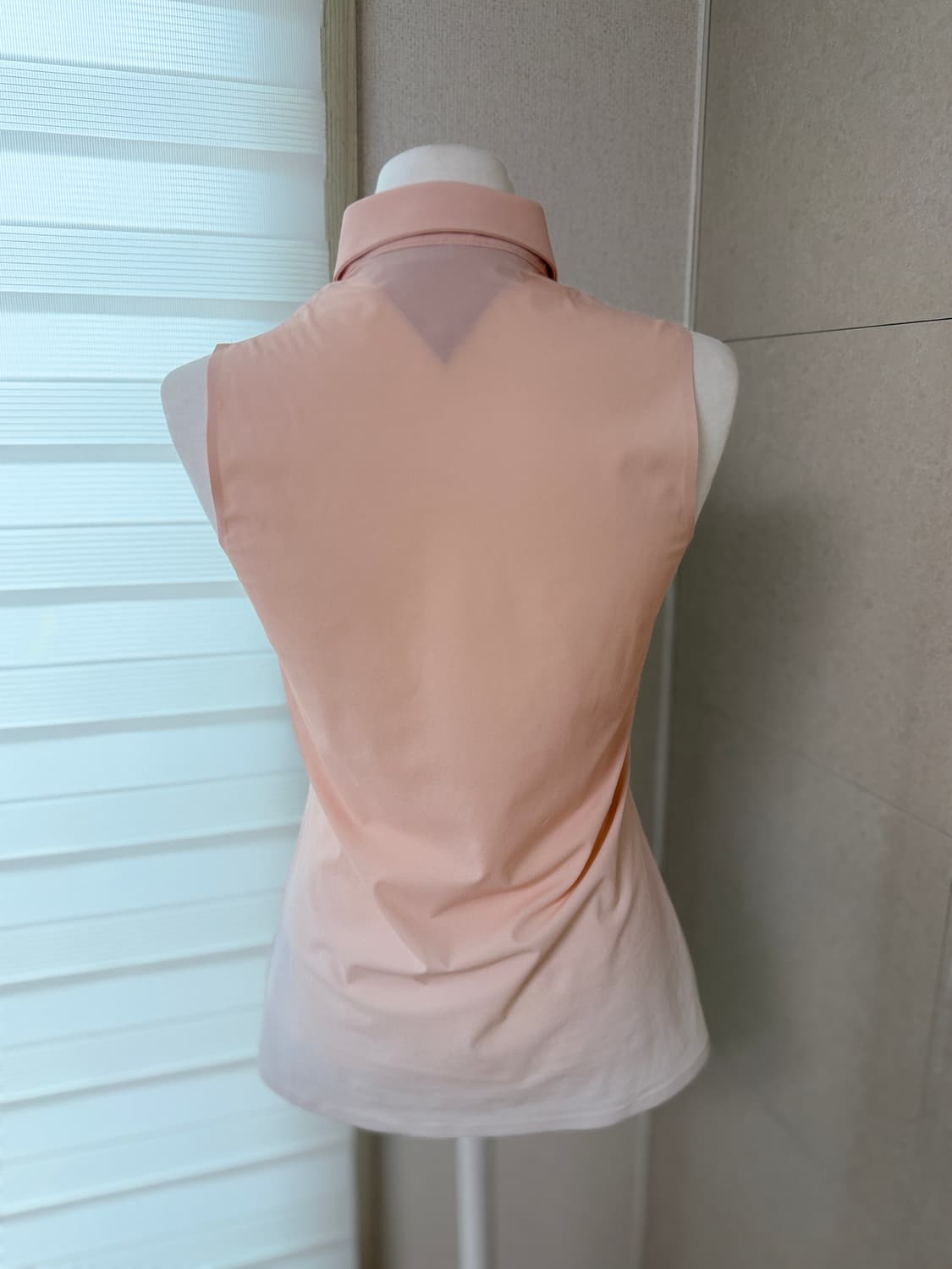 아디다스골프 아디퓨어 핑크색 민소매 나시 카라 티셔츠 XS 상품이미지3