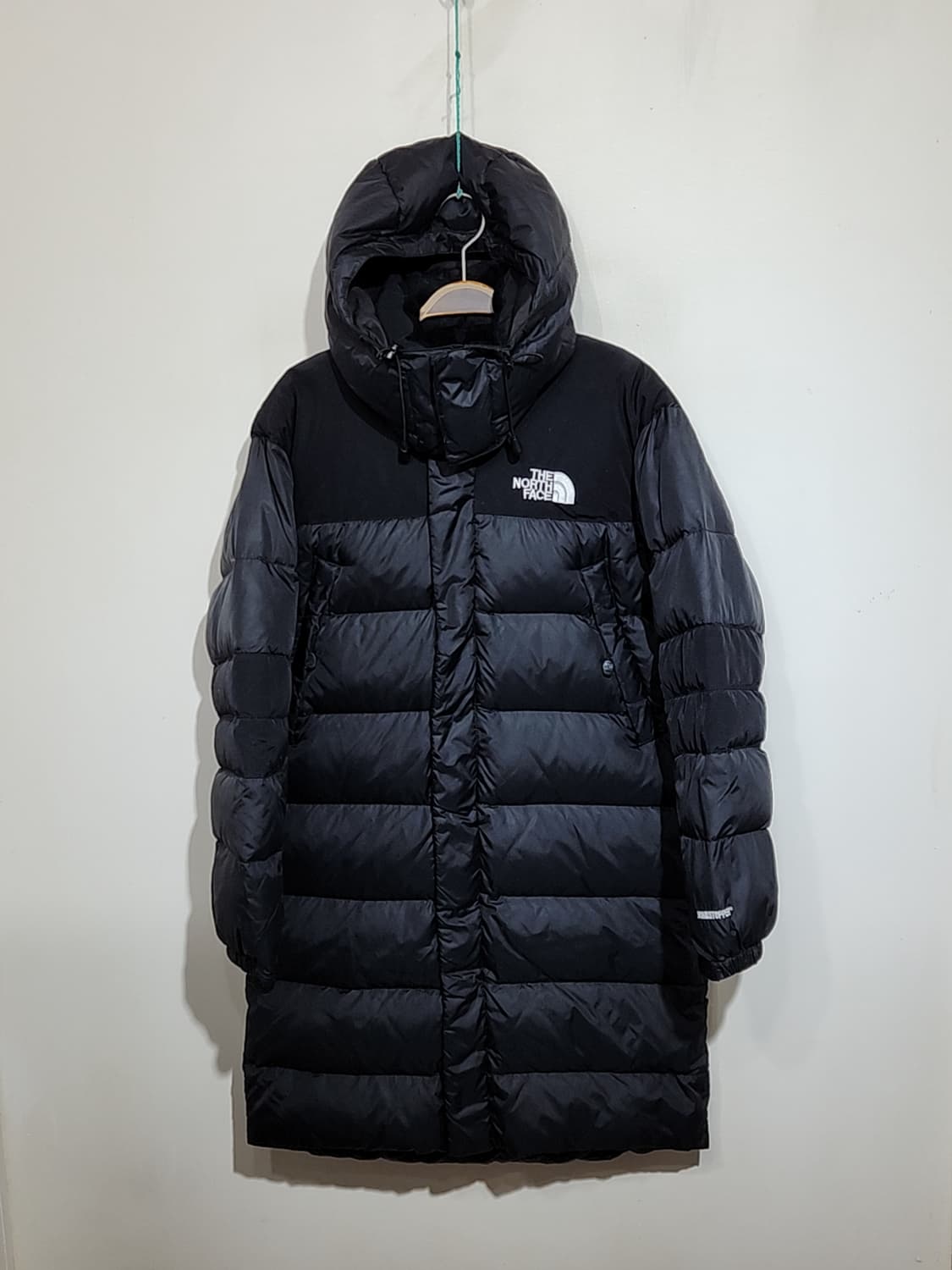 (95) 노스페이스 롱패딩 점퍼 블랙 거위털 구스다운 패딩코트 후드  상품이미지1