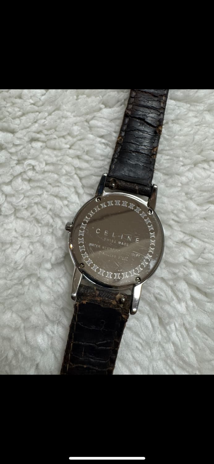 셀린느 시계 라운드쉘 쿼츠 빈티지 시계 자개 다이얼 상품이미지4