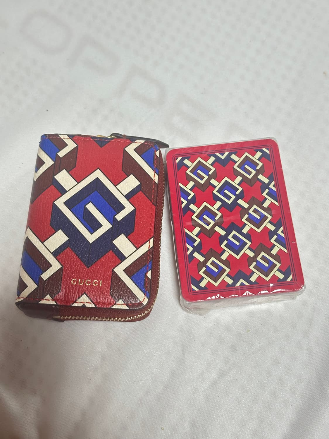 구찌 모티브 카드지갑 GG 레드 새상품 / 미사용품 카드 카드케이스 상품이미지1