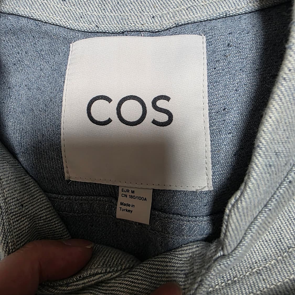 코스(COS) 논카라 코튼 데님 자켓 (L) 상품이미지2