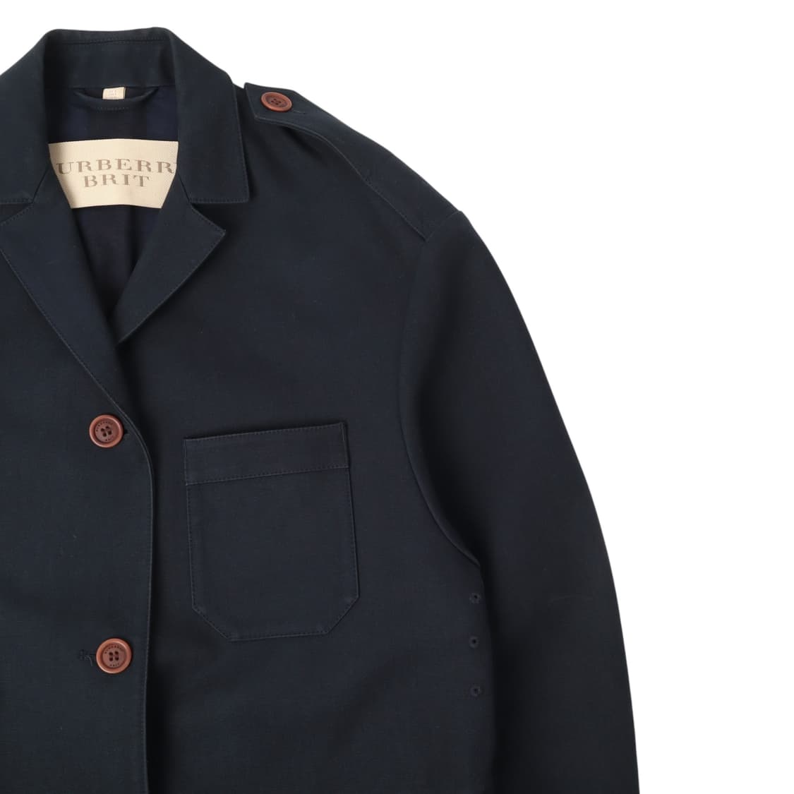 버버리 네이비 캐스버리 하드코튼 싱글 코트 상품이미지3