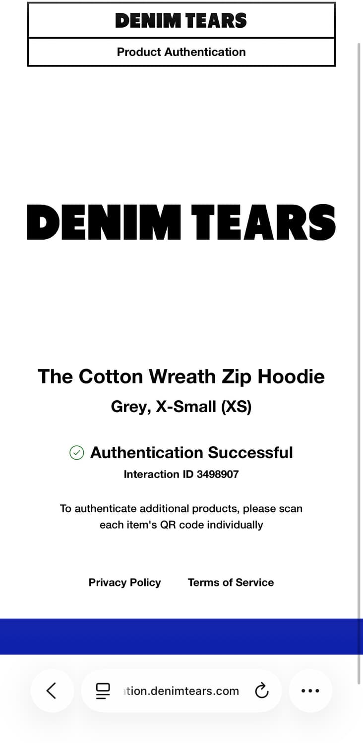 (미시착 새상품) XS 데님티어스 회색 후드집업 상품이미지5