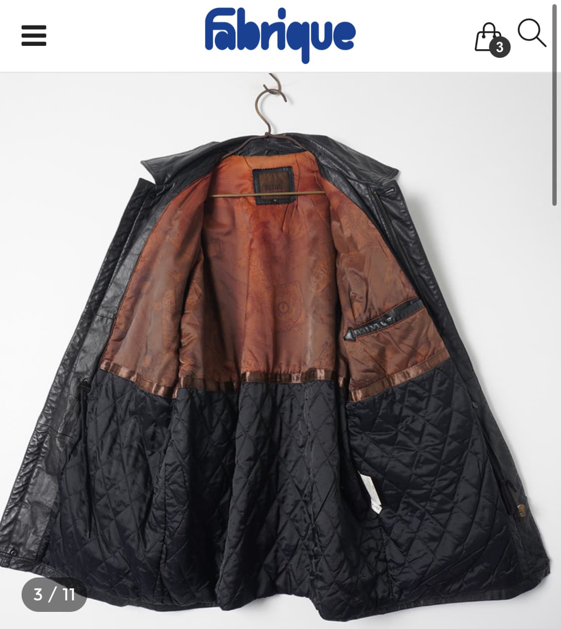 빈티지 카코트 레더자켓 (Cowhide, Black) 상품이미지3