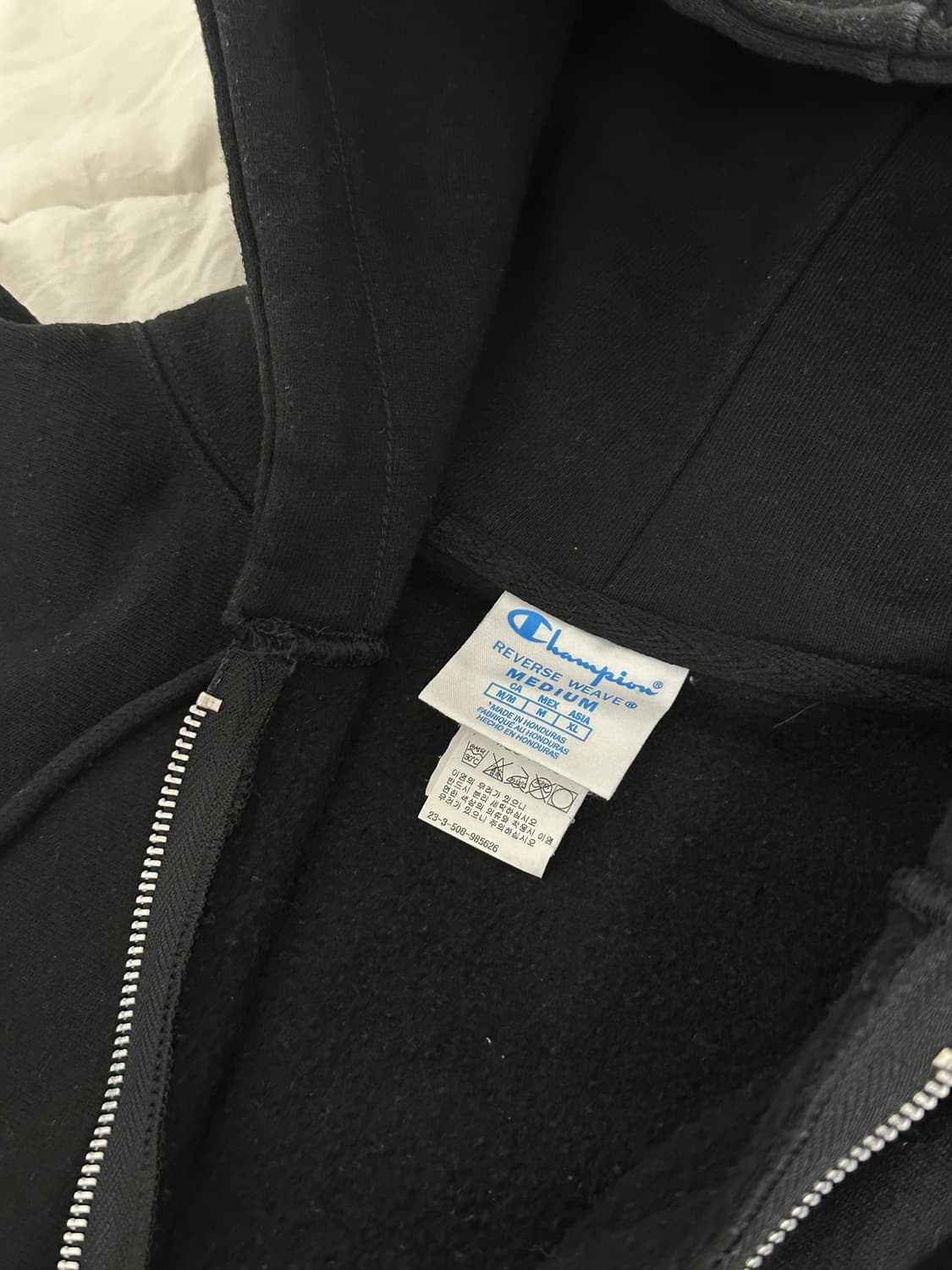 챔피온 리버스위브 후드집업 블랙 라지 상품이미지6
