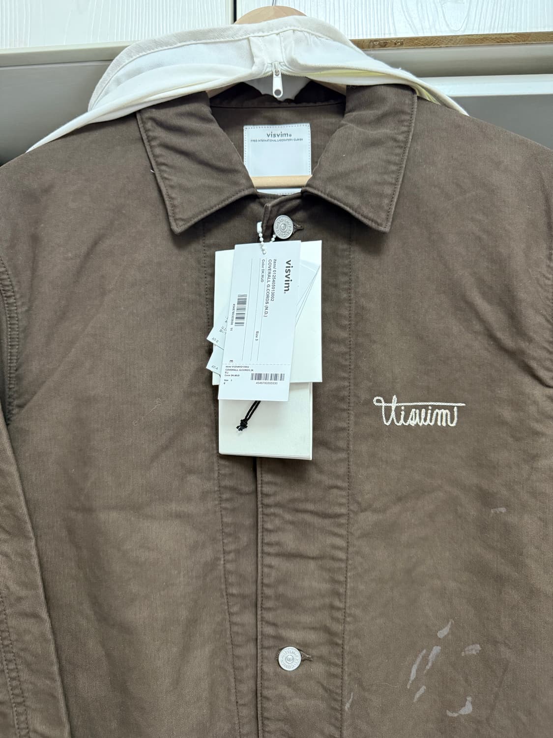 비즈빔25AW coverall 커버롤 자켓 네츄럴 머드 다잉 이세탄 전시 상품이미지2