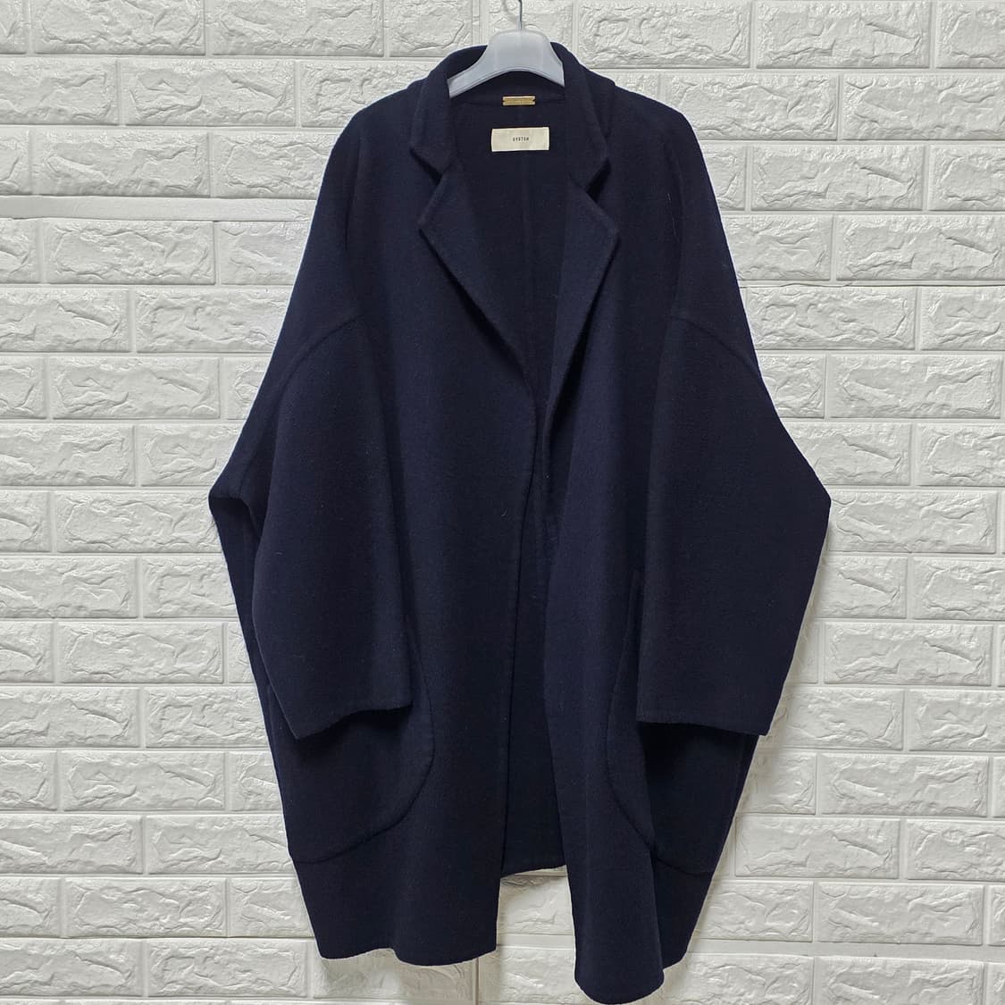 택포) 시스템 핸드메이드 울 롱코트 free 상품이미지1