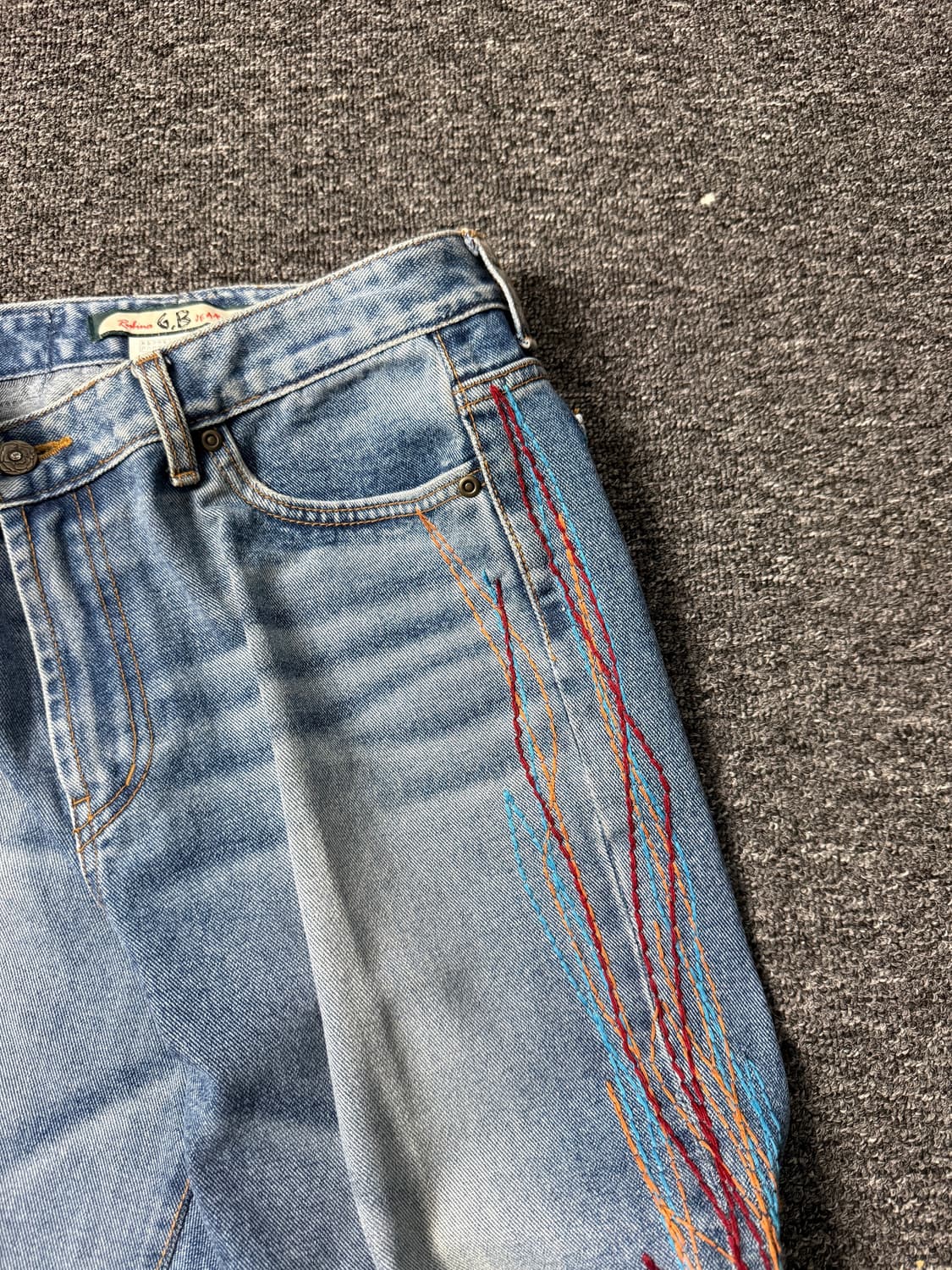 빈티지 히피 데님 팬츠 상품이미지2