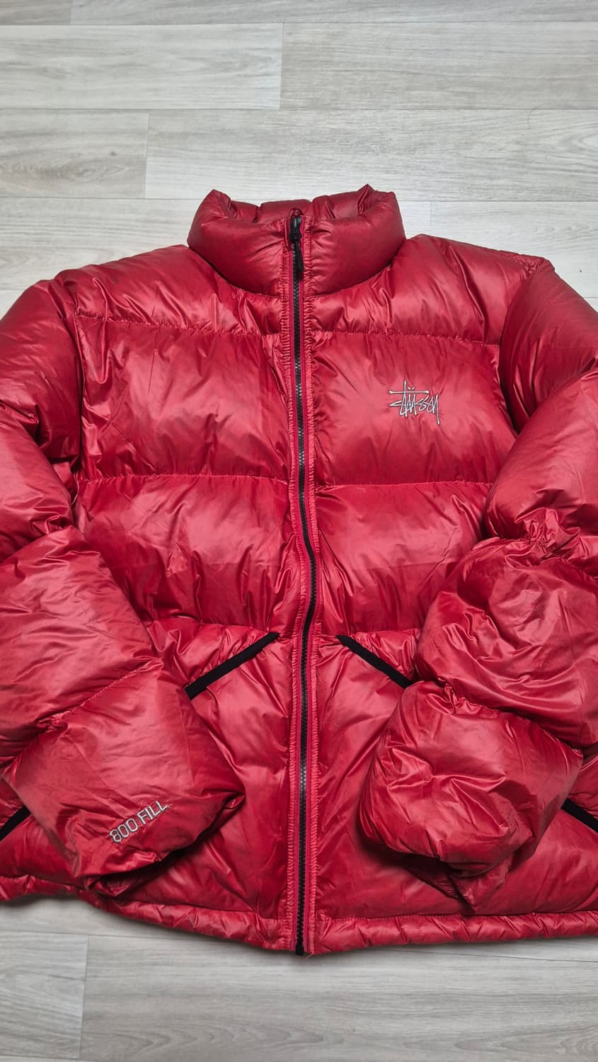 스투시 마이크로 립스탑 패딩 레드 L 상품이미지1