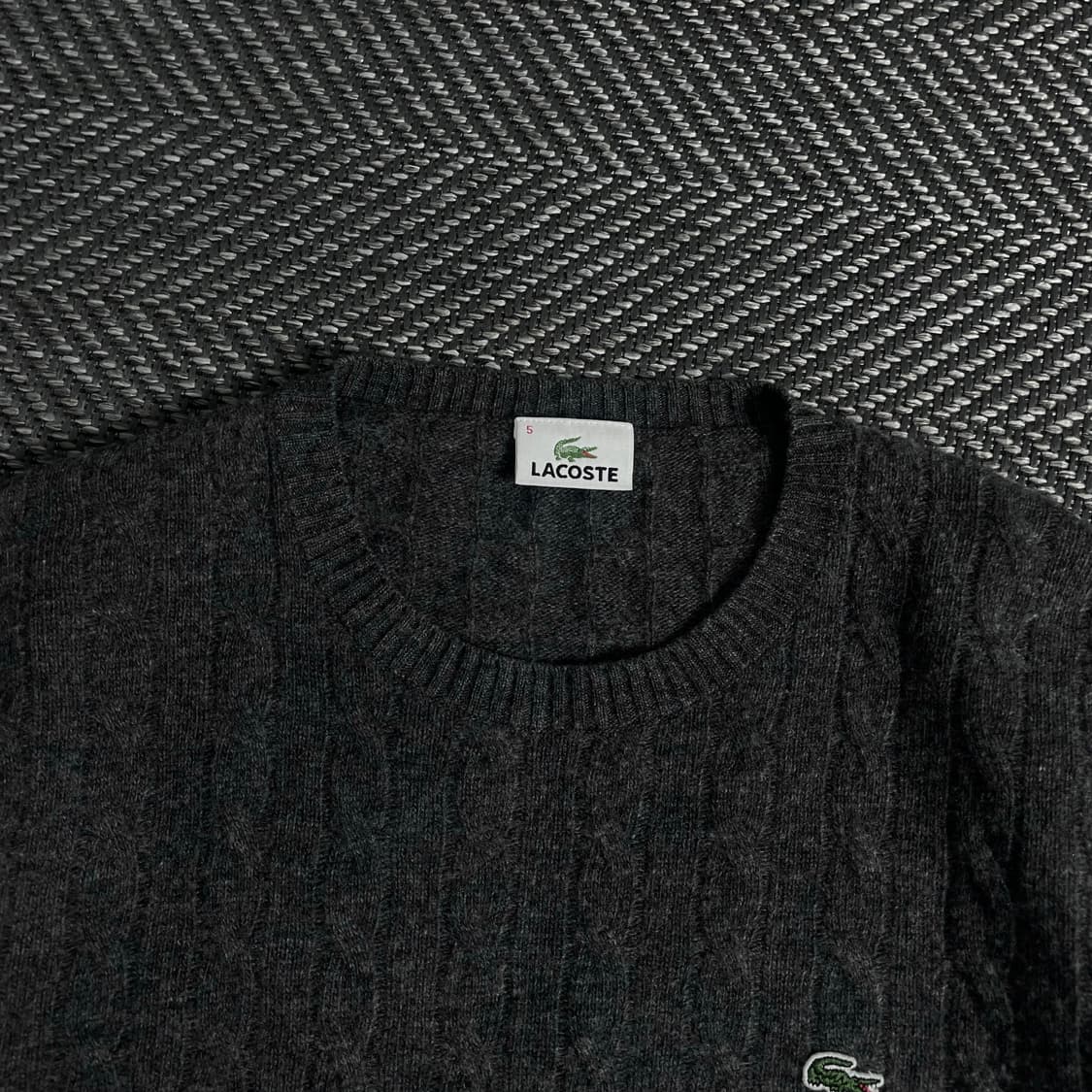 라코스테 자수로고 미니멀 케이블 니트y 3579 상품이미지6